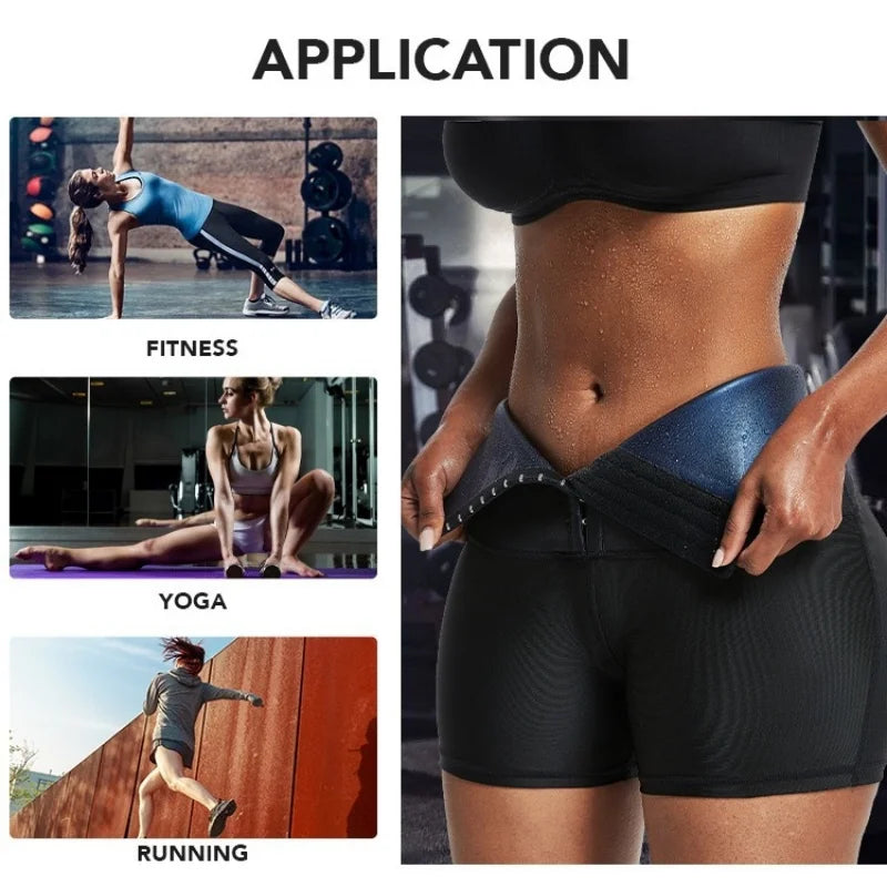 YBFDO Sweat Sauna Hosen Body Shaper Gewichtsverlust Abnehmen Shorts Shapewear Frauen Taillentrainer Hot Thermo Sweat Pants Fitness